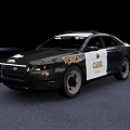 Black OPP Police Car With Emergency Lights And Functional Features