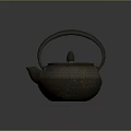 Cast Iron Teapot Traditional Design With Honeycomb Texture Loop Handle And Decorative Lid Knob