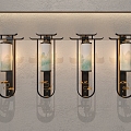 Long strip wall lamp metal wall lamp 3d model