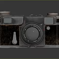 Vintage Metal Camera With Retro Design Classic Lens And Top Dials