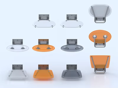 Various Colored Device Support Bases With Different Shapes And Modern Design 3d model