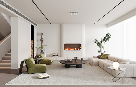 modern living room 3d model