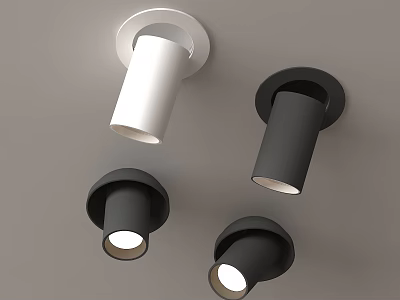 Modern White and Black Downlights Spotlights Modern Home Ceiling Lighting Fixtures Design 3d model