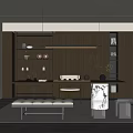 Modern Tea Room Interior Design With Wooden Cabinets Long Table Decorations And Natural Light