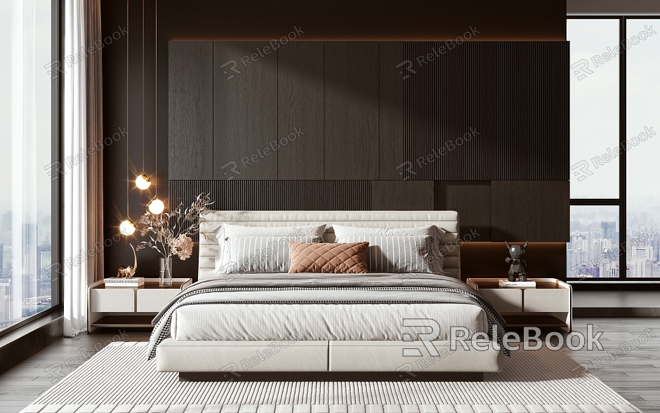 Modern Minotti double bed model