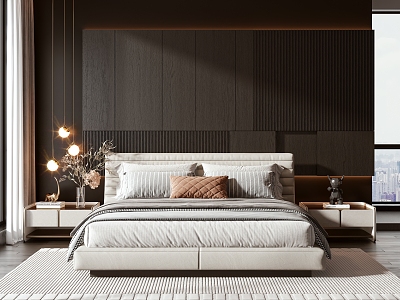 Modern Minotti double bed model