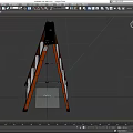 Durable Orange Ladder With Silver Steps Black Top And Non Slip Pads