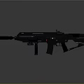 Futuristic Tactical Rifles Black Modern Design With Scope Barrel And Grip