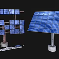 Industrial Solar Energy Equipment With Panel Arrays And Mounting Structures 3d model