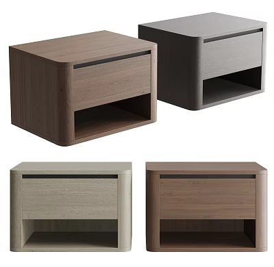 Modern Entryway Side Cabinets With Drawer And Open Shelf In Multicolor Design 3d model