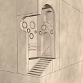 Silent wall lamp embedded gypsum wall lamp 3d model