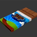 Jungle Chocolate Packaging With Vibrant Blue Green Red Colors And Orange Square Blocks