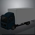 Blue and White Delivery Truck with Modern Cab for Efficient Cargo Transportation
