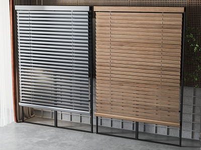 Modern Venetian Blinds Blind Combination 3d model