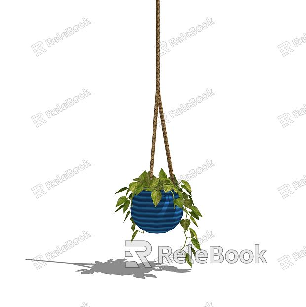 Modern hanging basket hanging plant green plant hanging basket potted plant model