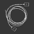 Cable Assembly With Two Square Connectors And Wound Wires For Electronic Use