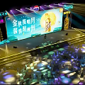 Dynamic Stage Light Show With Colorful Beams And Modern Tech Elements