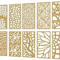 Wooden Room Dividers With Various Intricate Laser Cut Decorative Patterns