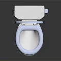 White Modern Toilet With Open Lid And Sleek Design For Bathroom Daily Use