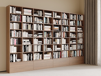 Bookshelf Bookcase Books 3d model