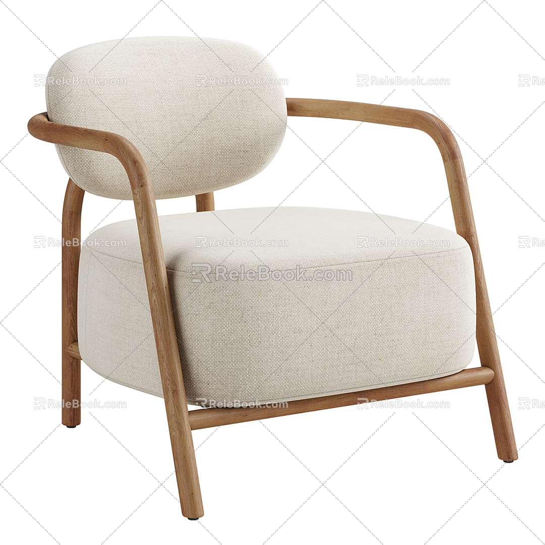 Fabric armchair 3d model