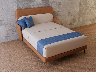 Modern Single Bed 3d model