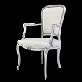 Classical European Style Armchairs With Carved Legs Patterned Fabric For Dining Room Long Table