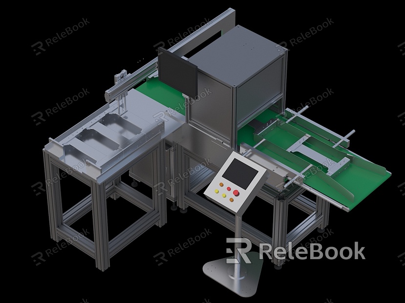 Automatic visual inspection system assembly line equipment conveyor belt model