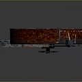 Vintage Rusted Metal Equipment With Circular Body And Mechanical Brackets