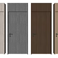 Modern Hinged Swing Doors with Various Wood and Metal Finishes for Home Use