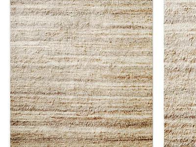 Neutral Toned Square Rug With Striped Texture For Living Room Decor 3d model