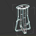 Modern Bar Stool With Light Brown Wooden Seat And Black Metal Frame