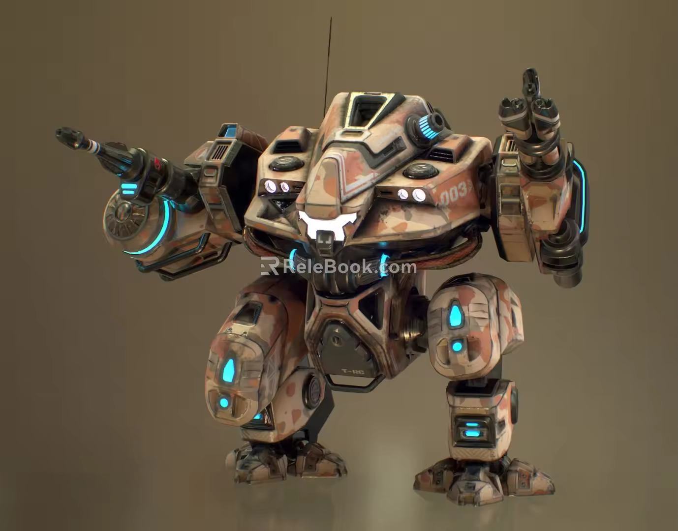 Modern robot mecha 3d model