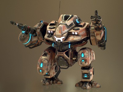 Modern robot mecha model