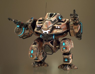 Modern robot mecha 3d model