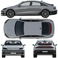 Hyundai Car Exterior Shown From Different Angles