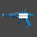 Game Movie Character Holding Blue Toy Gun With Glowing Light Feature