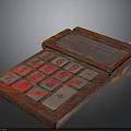 Old Rusty Electronic Calculator With Worn Buttons And Screen