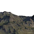Natural Garden Landscape with 3D Mountain Terrain Valley and Lush Vegetation