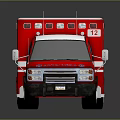 Red And White Rural Metro Ambulance Vehicle With Medical Star Emblem