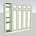 Classic Wardrobe Design With Multiple Doors Top Cabinets And Interior Shelves