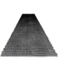 Gray Square Rug With Textured Honeycomb Pattern For Living Room Decor