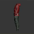 Red Graphic Hoodie With Black Sleeves And Green Cargo Pants Streetwear Outfit