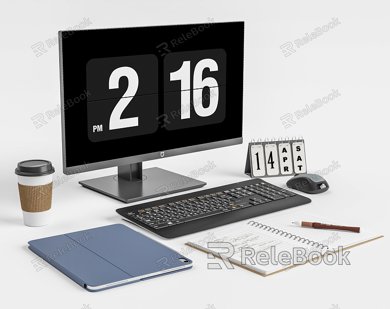 Modern computer office decoration combination model