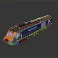 Blue and Yellow Great Western Railway Train with Streamlined Front Design