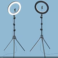 Two Ring Floor Lamps With Tripod Stand For Modern Room Lighting 3d model