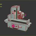Industrial Grinding Machine Tool With Light Green Body Red Knob And Control Panel