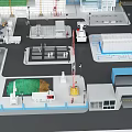 China Mobile Sand Table Featuring Detailed Facility Models Data Visualization Screens and Infrastructure Layout