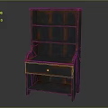 Vintage Rustic Shelf Cabinet With Weathered Finish Multiple Shelves And Drawer Storage
