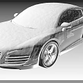 White Modern Sports Car With Sleek Body Design Alloy Wheels And Front Grille